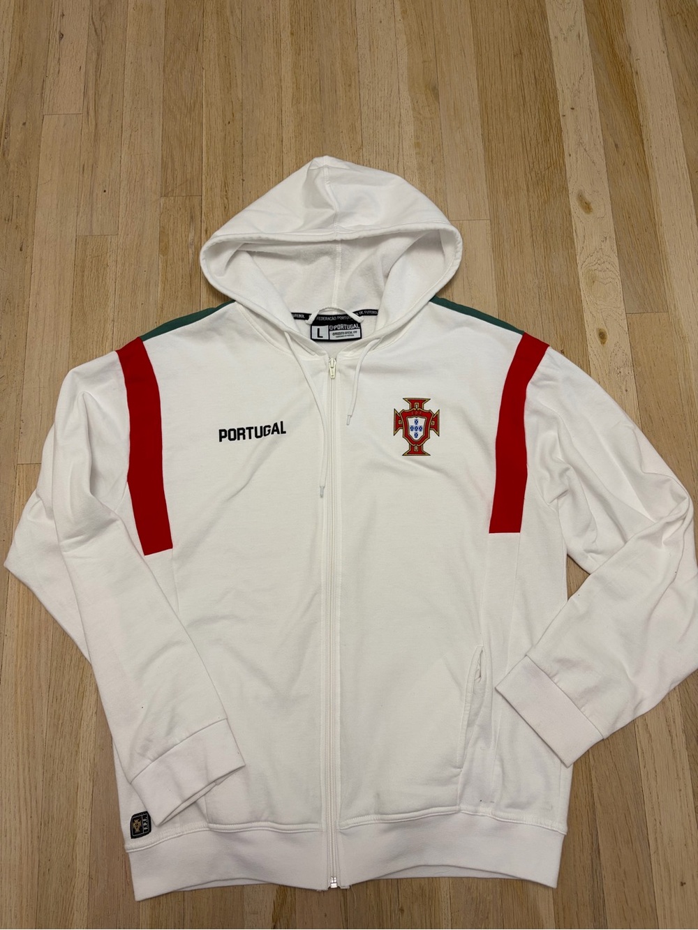 Portuguese Football Federation White Zip-Up Hoodie